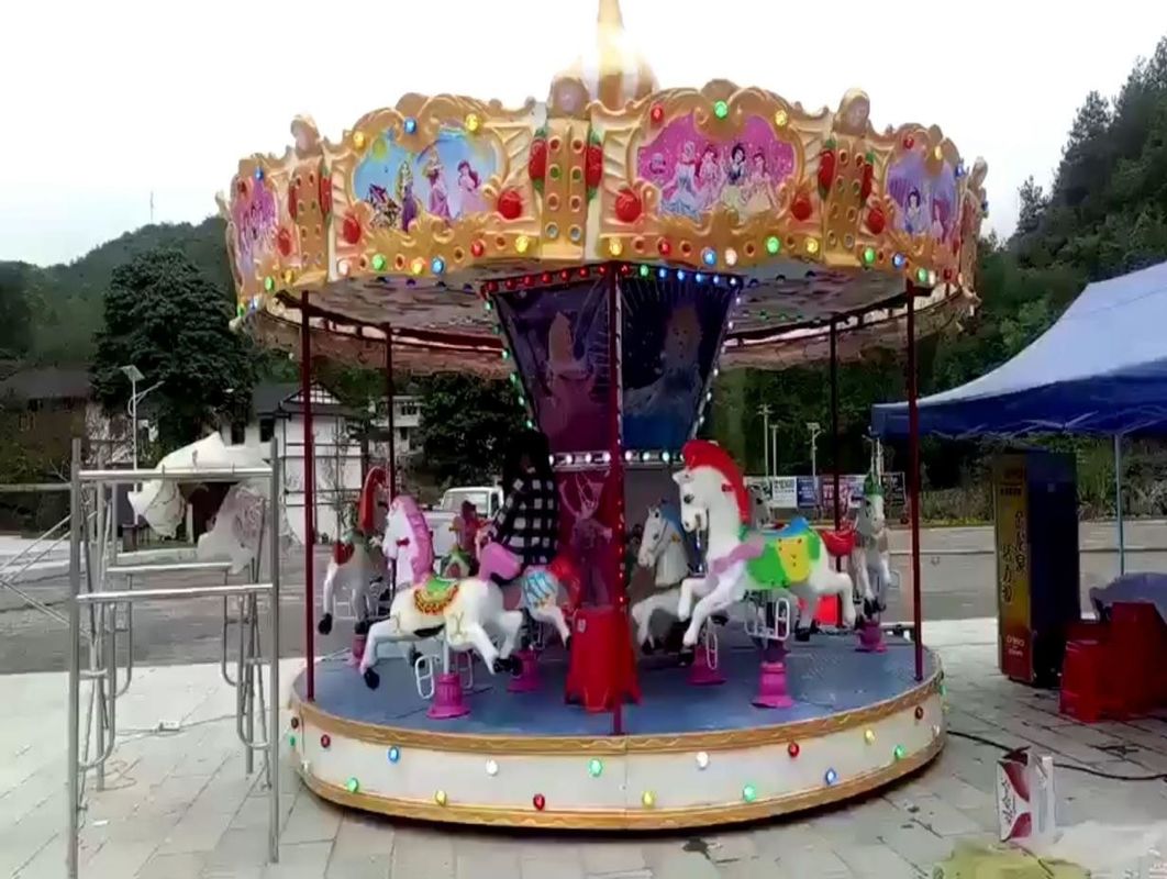 लक्जरी मनोरंजन पार्क कैरोसेल आउटडोर पार्क सवारी बच्चे सर्वश्रेष्ठ 24 सीट कैरोसेल सवारी