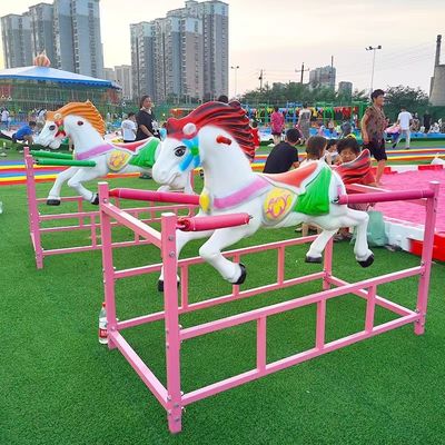 ओईएम आउटडोर / इनडोर स्विंग सवारी फाइबरग्लास स्प्रिंग रॉकिंग हॉर्स 3-16 साल के बच्चों के लिए